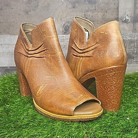 Timberland ’Glancy’ Ruched Peep Toe Boots | 9.5 - Picture 1 of 10